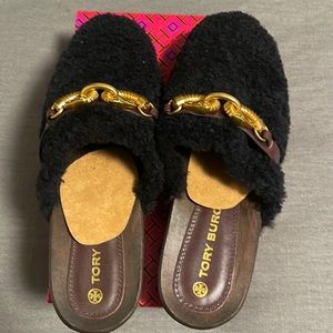 Jessa Shearling clog-Navy blue